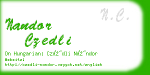 nandor czedli business card